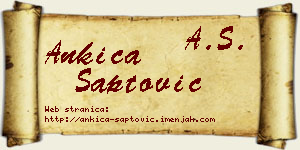 Ankica Šaptović vizit kartica